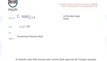 Mozione del Consiglio Nazionale di FNOPI