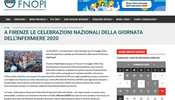 Giornata Internazionale dell'Infermiere - Firenze 2020