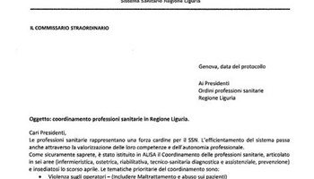 Coordinamento Professioni Sanitarie disponibilità