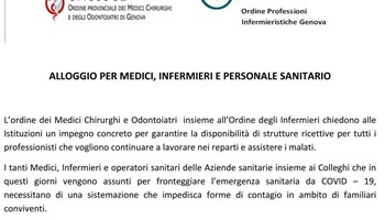 Alloggio per medici, infermieri e personale sanitario
