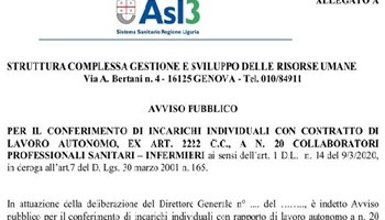 AVVISO PUBBLICO PER IL CONFERIMENTO DI INCARICHI INDIVIDUALI CON CONTRATTO DI LAVORO AUTONOMO