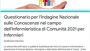 Invito alla compilazione di un questionario