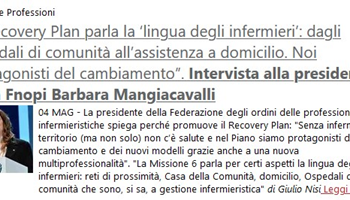 Il Recovery Plan parla la ‘lingua degli infermieri