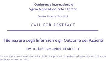 Il benessere degli Infermieri e l'Outcome dei pazienti, invito alla presentazione di abstract