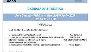 CORSO LA GIORNATA DELLA RICERCA - 6 APRILE 2022