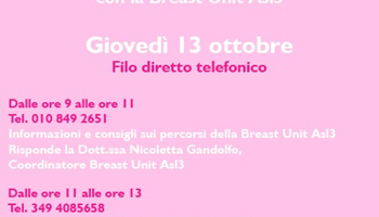 Ottobre rosa Asl3 – Giovedì 13 Ottobre 2022