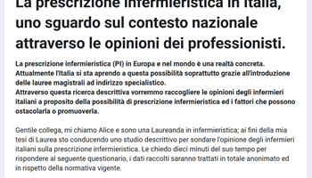 Invito  alla partecipazione all'indagine conoscitiva