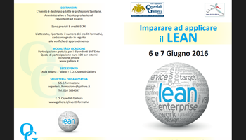 Imparare ed applicare il LEAN,  E.O. Galliera