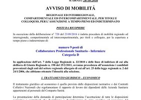 Avviso di mobilità, ASL1 Imperiere