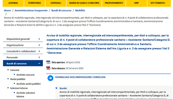 ASL3 Genovese, ARS Liguria