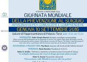 Giornata mondiale della prevenzione al suicidio