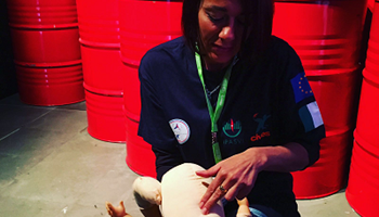 Immagini della rianimazione pediatica in occasione dello stand di BodyWorlds, intervista su Rai3