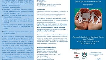 Assistenza centrata sulla famiglia partecipazione ed educazione dei genitori, convegno